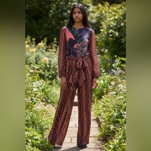 Bl^nk London Anthropologie Zigzag Jumpsuit - Red‎ and Black - S